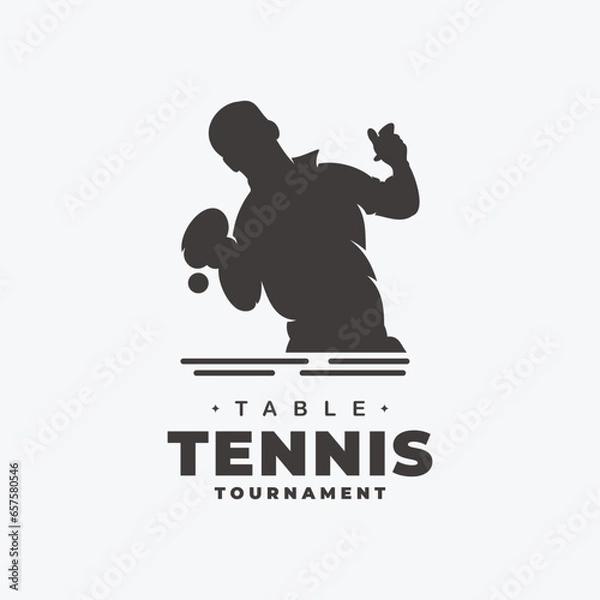 Obraz table tennis logo design vector illustration