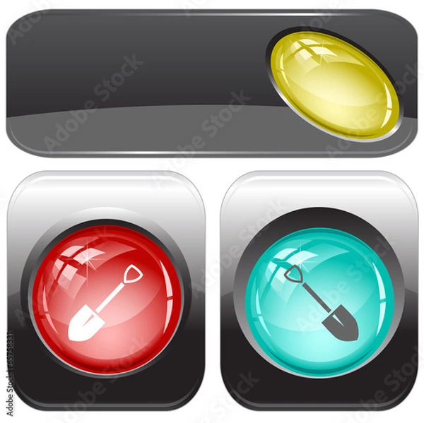 Obraz Spade. Vector internet buttons.