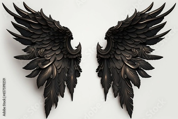 Obraz Big wings, costume with wings, dance wings, digital art style, illustration painting