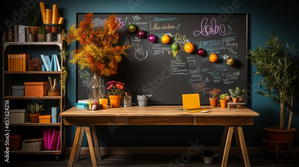 Fototapeta chalkboard_with_life_goals