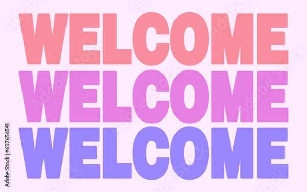 Obraz welcome text logo vector creative company icon design template modern background