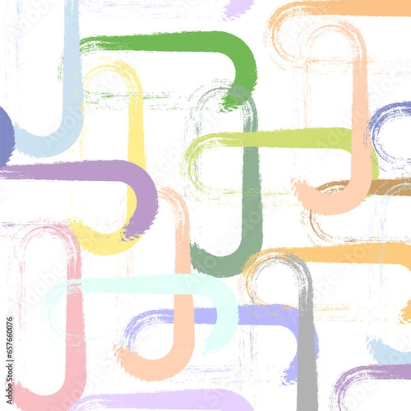 Fototapeta colorful geometric seamless pattern design. creative brush texture vector illustration