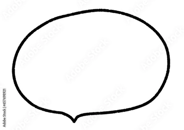 Fototapeta 手書き　シンプル　ふきだし　セリフ　漫画