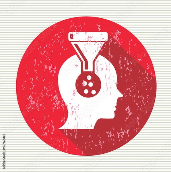 Obraz Brain filter symbol,vector