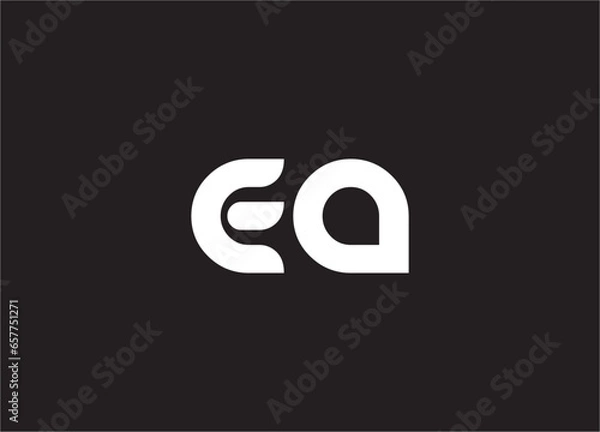 Obraz ea letter logo and monogram design