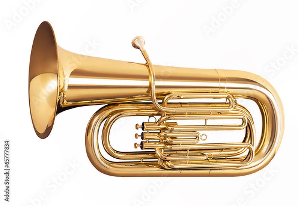 Obraz Tuba na białym tle