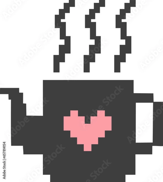 Obraz Coffee pixel art symbol