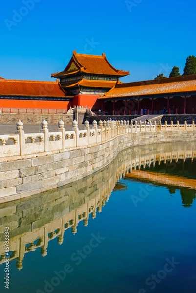 Obraz View of the Forbidden City on a sunny day in Beijing, China. 