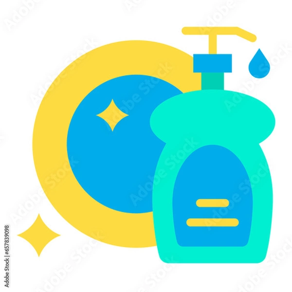 Obraz Flat Dish Wash icon