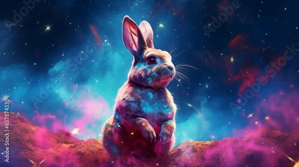 Obraz Cosmic rabbit #1