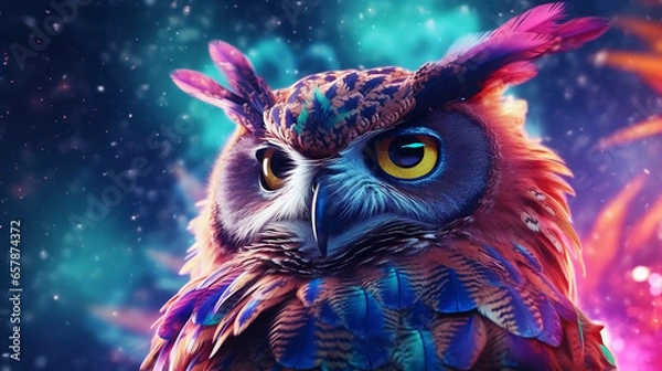 Obraz Cosmic Owl #6