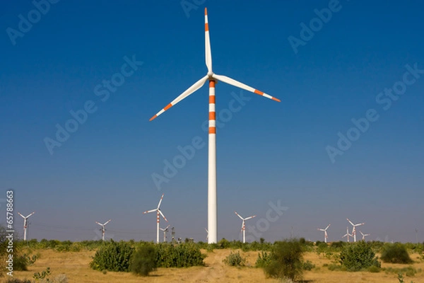 Fototapeta Windmills , India