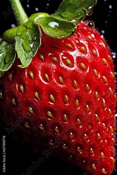 Obraz A close up of a fresh strawberry