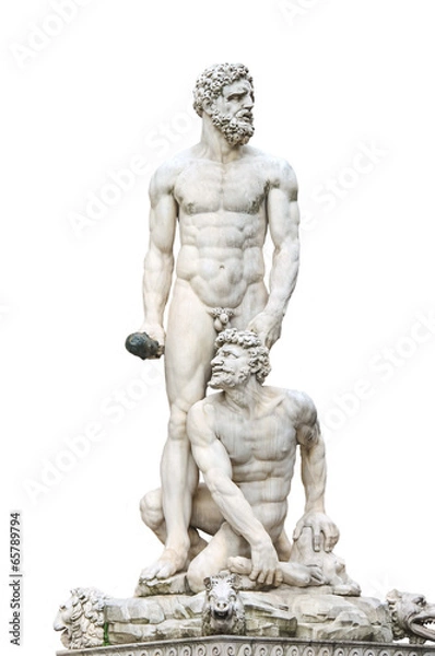 Obraz Statue Hercules and Cacus front of the museum Palazzo Vecchio  .