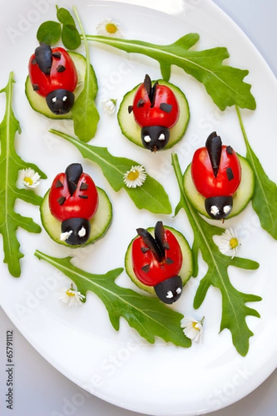 Obraz Tomaten-Marienkäfer