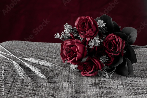 Fototapeta Roses in fine art style with dark background