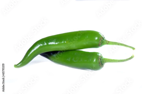 Obraz Green peppers isolated on white