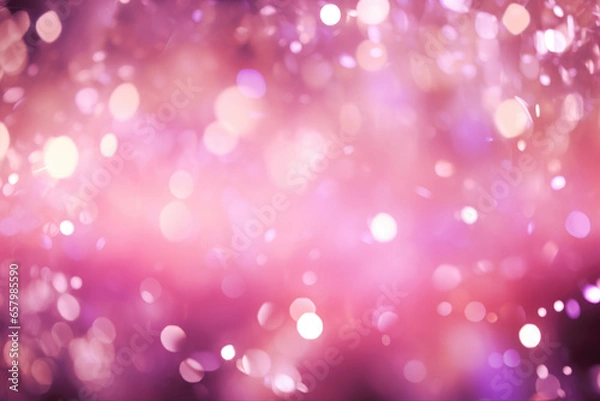 Fototapeta Pink Sparkle Glitter Background, Abstract, Blur, Generative AI
