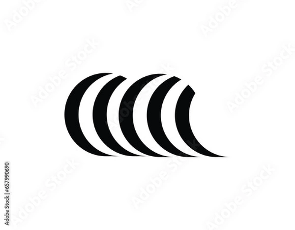 Fototapeta Simple and elegant alphabet logo. Letter "M" Logo Design and circular object with business card template suitable for corporate identity, website, mobile view and logo type. Logo template Design