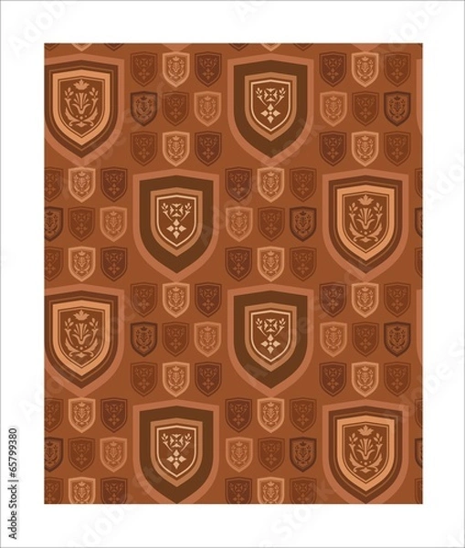 Fototapeta Фон гербы коричневые, Background arms brown