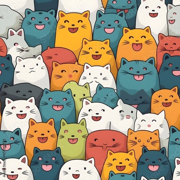 Obraz seamless pattern with cats