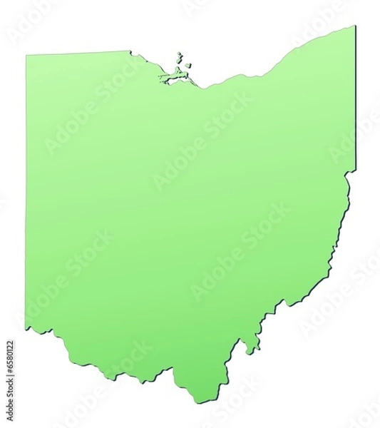 Obraz Ohio (USA) map filled with light green gradient