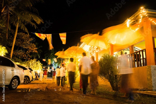 Obraz street procession at night