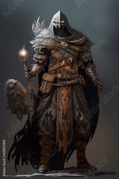 Fototapeta High Fantasy Poster Design.  Generated Image.
A digital rendering of a high fantasy poster design. 