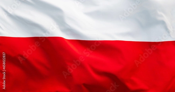 Fototapeta Close up of Poland flag background