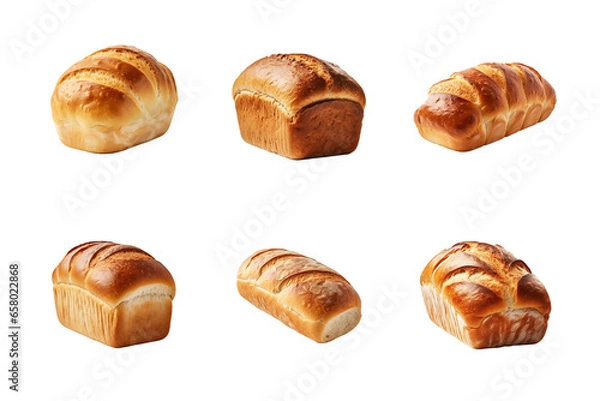 Obraz collection of bread isolated on a transparent background