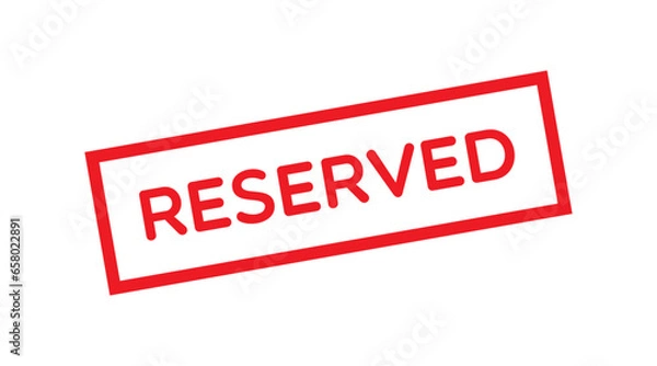 Fototapeta Vector Reserved Label on White Background