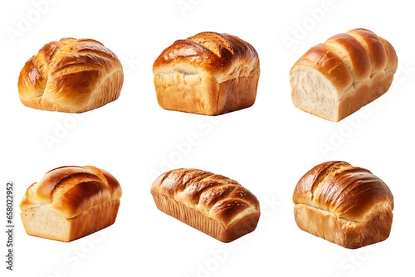 Obraz collection of bread isolated on a transparent background