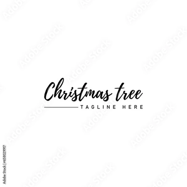 Obraz Hand drawn lettering, Christmas theme. Vector illustration, paint with brush. Isolated phrase on white background.