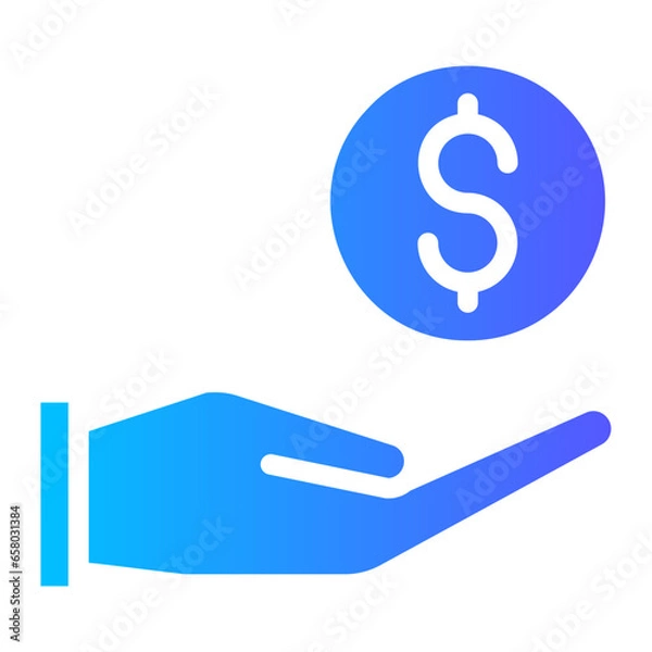 Obraz hand gradient icon
