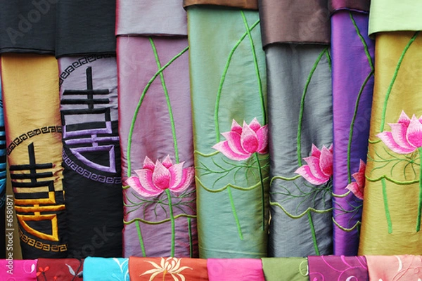 Fototapeta Vietnamese scarves