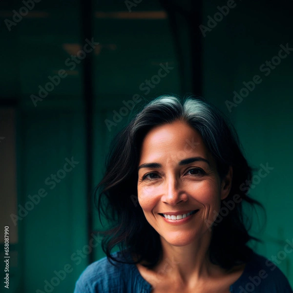 Obraz Latin middle-age woman smiling