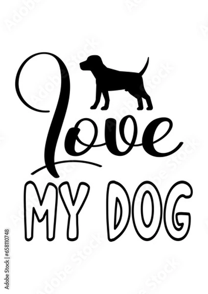 Obraz love my dog
