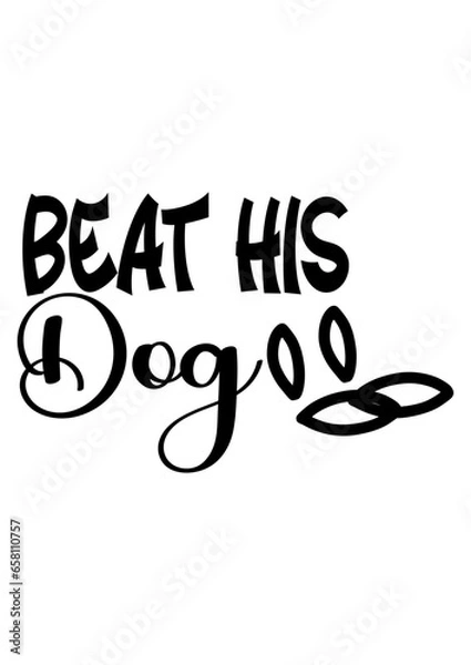 Obraz  beat his dog