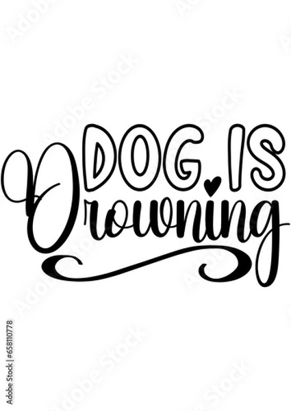 Obraz dog is drowning