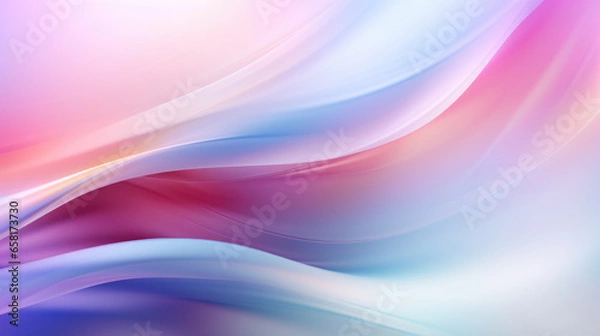 Fototapeta Pastel Wispy Smooth Liquid Wave Abstract Background, Generative AI