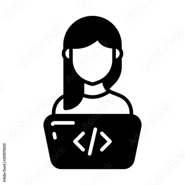 Fototapeta Software Developer icon in vector. Illustration