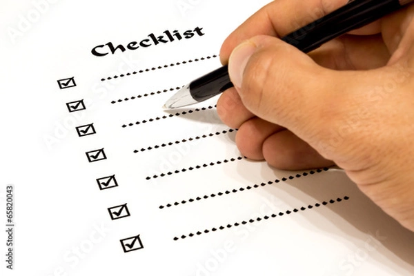 Obraz Checkliste beim Ausfüllen