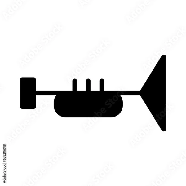 Obraz Instrument Music Trumpet Solid Icon