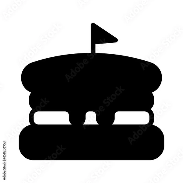 Fototapeta July Burger Food Solid Icon