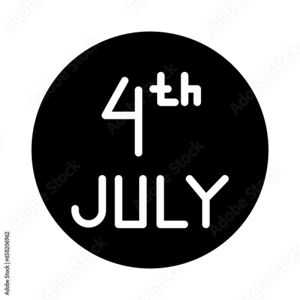 Obraz July Date Event Solid Icon