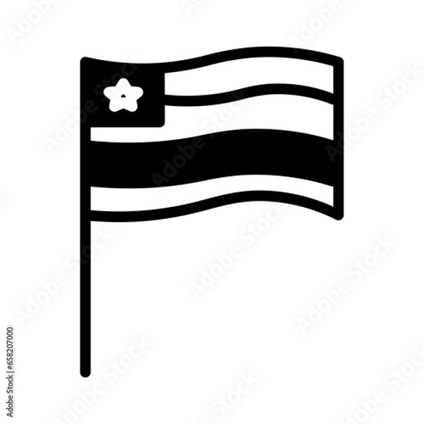 Fototapeta July Flag Day Solid Icon