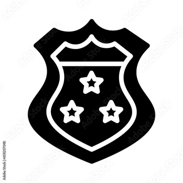 Obraz July Shield Sign Solid Icon