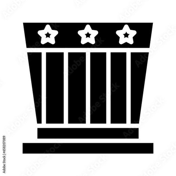 Obraz America July United Solid Icon