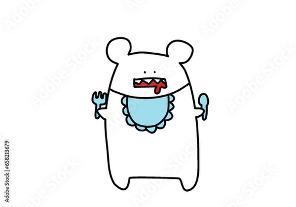 Obraz Hungry White bear 