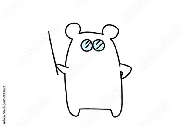 Obraz Whites bear teaching something 